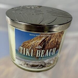 NEW! Bath & Body Works Tiki Beach Scented 3 Wick Candle Large 14.5 OZ *Read Desc